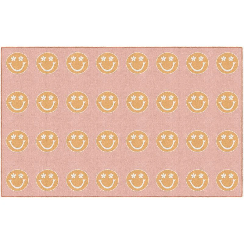 Does the pink smiley face rug come in different sizes?