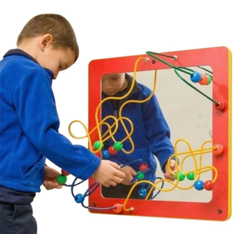 Mirror and Wire Bead Wall Activity Toy Questions & Answers