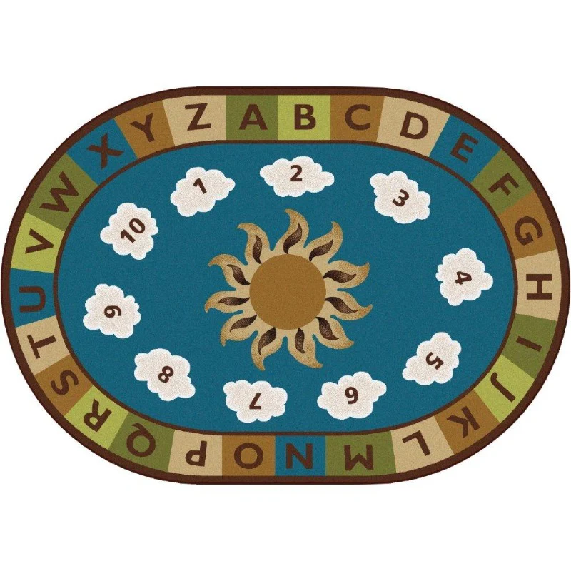 How can the Sunny Day Nature's Colors Oval Rug benefit children?