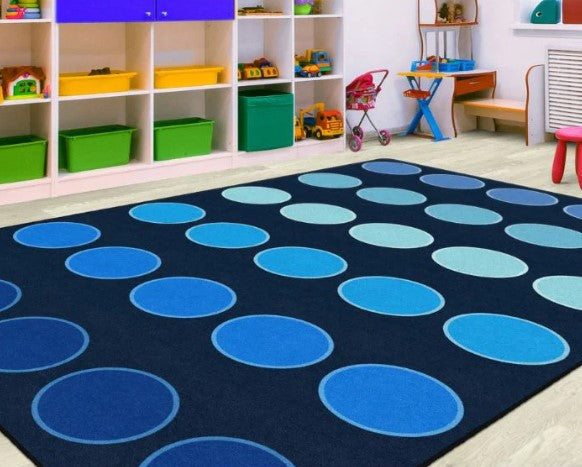 Classroom Seating Dot Rugs for Modern Teachers