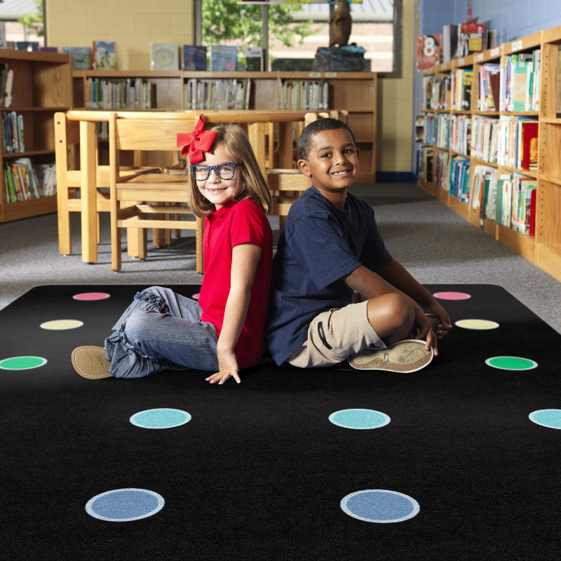 Pop Of Color Mini Dots Area Rug for Classrooms