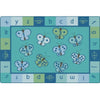 123 ABC Butterfly Tranquil Colors Classroom Rug