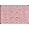 Smiley Face Peach Classroom Seating Rug