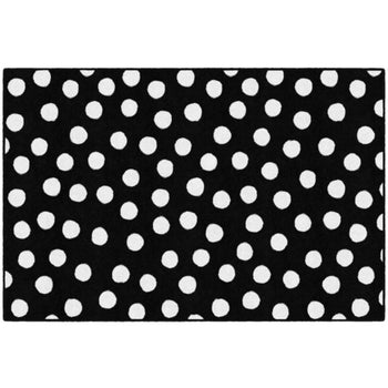 Picasso White Dots on Black Rug