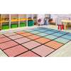 Pastel Paradise Classroom Seating Grid Rug