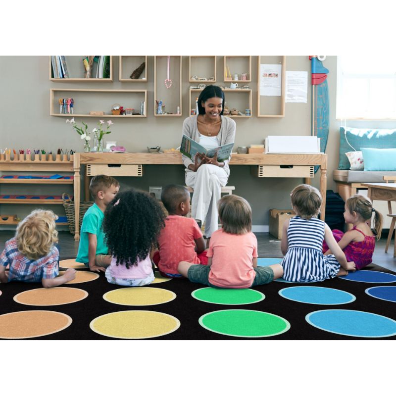 Rainbow Reverie Dots Seating Rug