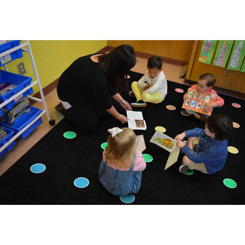 Rainbow Reverie Mini Dots Teachers Seating Rug