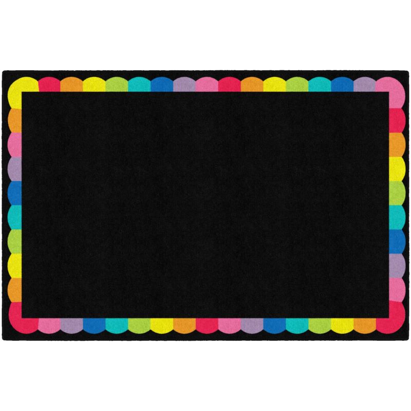 SchoolGirl Rainbow Scallop Border Rug