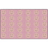 Smiley Face Peach Oasis Seating Rug