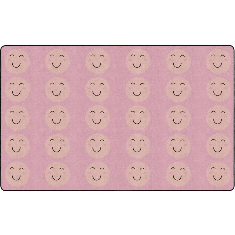 Smiley Face Peach Oasis Seating Rug