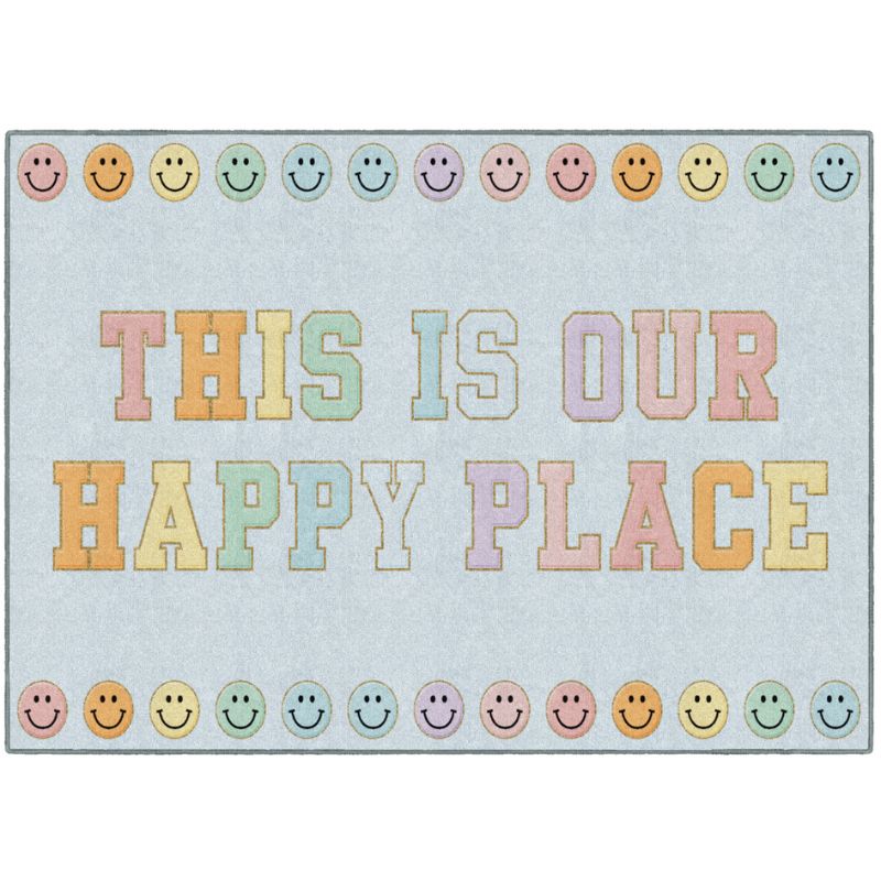 This is Our Happy Place Smiley Face Rug