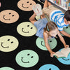 Rainbow Reflections Happy Face Seating Rug