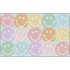 Big Pastel Rainbow Smiley Face Rug