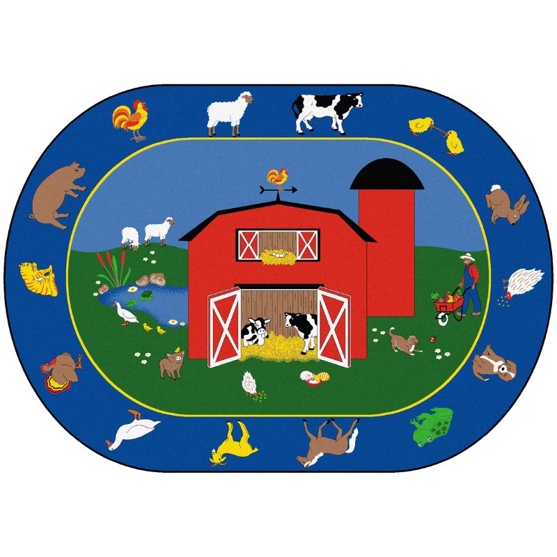 Barnyard Oval Classroom Rug