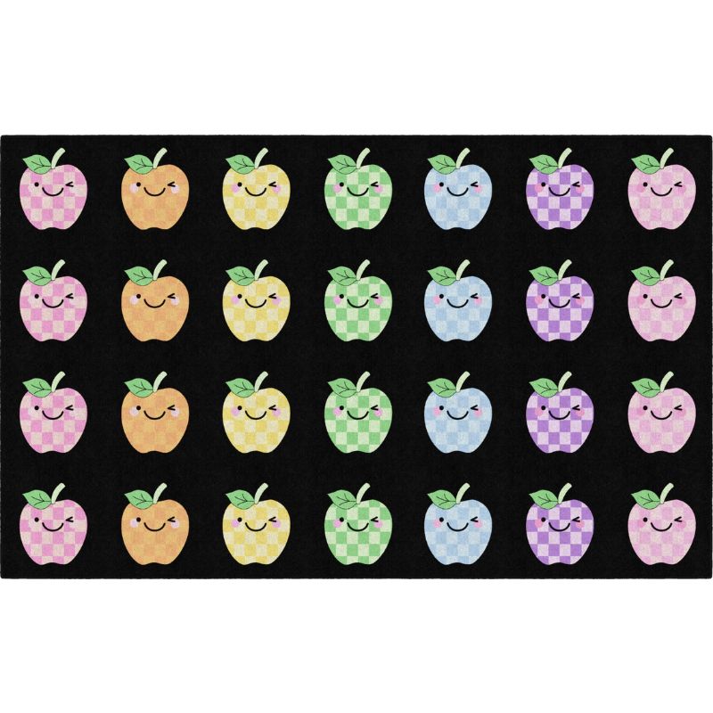 Plaid Apples Seating Rug