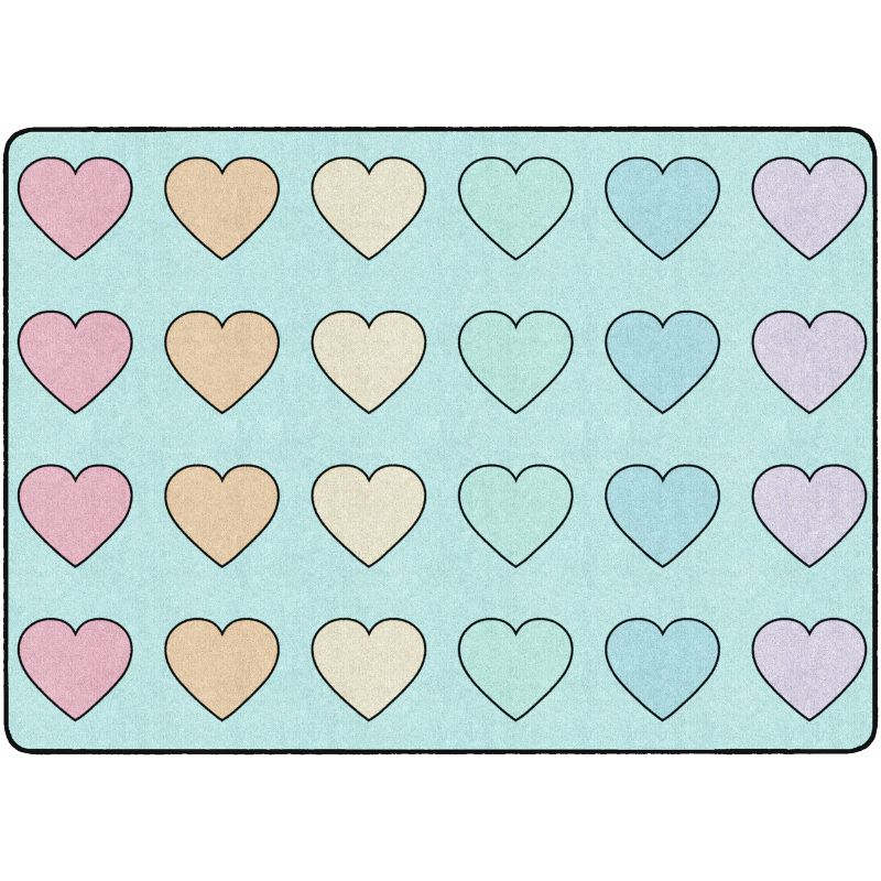 Candy Hearts Classroom Seating Rug
