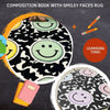 SchoolGirl Composition Book with Smiley Faces Rug