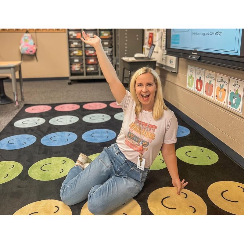 Groovy Grins Happy Faces Classroom Rug