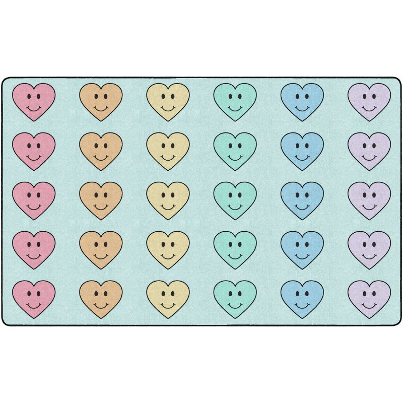 Happy Hearts Classroom Seating Rug