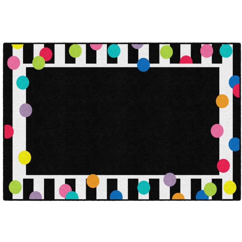 Just Teach Black White & Bright Polka Dot Border