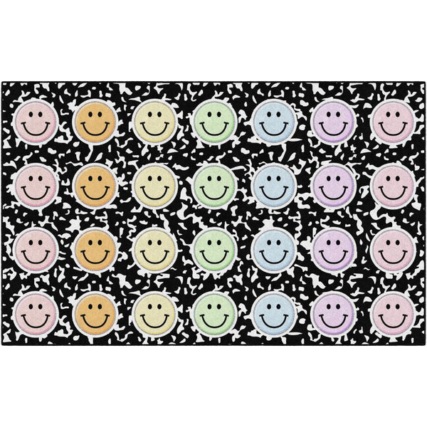 Composition Book with Smiley Faces Rug