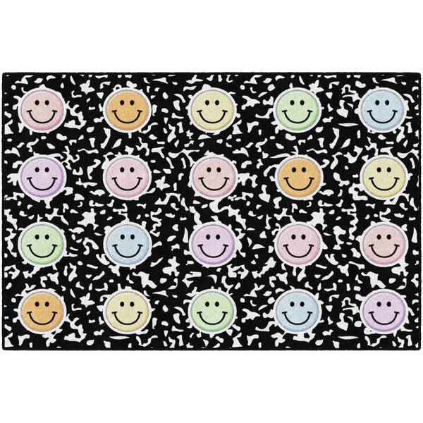 Composition Book with Smiley Faces Rug