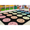 Rainbow Reflections Happy Face School Rug