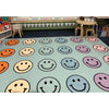 Smiley Faces on Mint School Seating Rug