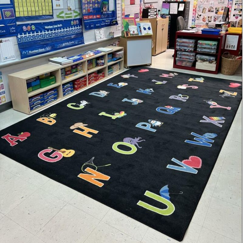 Alphabet Pictures Classroom Rug 