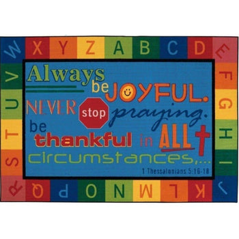 Always be Joyful Circle Time Factory Second Rug