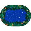 Peaceful Tropical Night Oval Rug