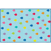 Rain on Blue Classroom Area Rug