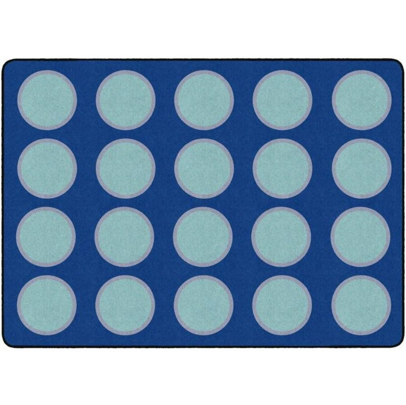 Serene Circles Blue Topaz Seating Rug