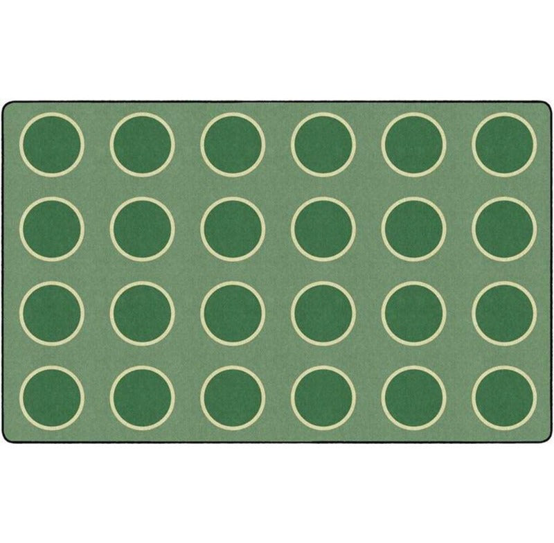 Serene Spring Sage Circles Seating Rug