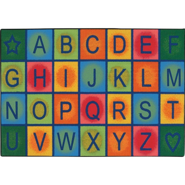 Simple Value Line Alphabet Blocks Rug